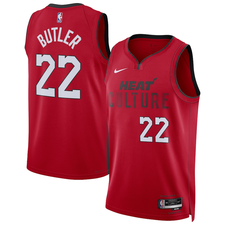 Men Miami Heat #22 Jimmy Butler Nike Red City Edition 2024-25 Swingman Player NBA Jersey